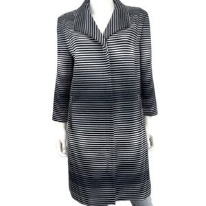 Classiques Entier Striped spring zip up jacket trench Coat size Medium Spring